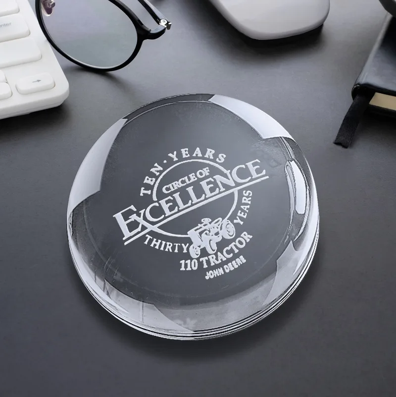 Dome Paperweight 3-1/2" Dia.