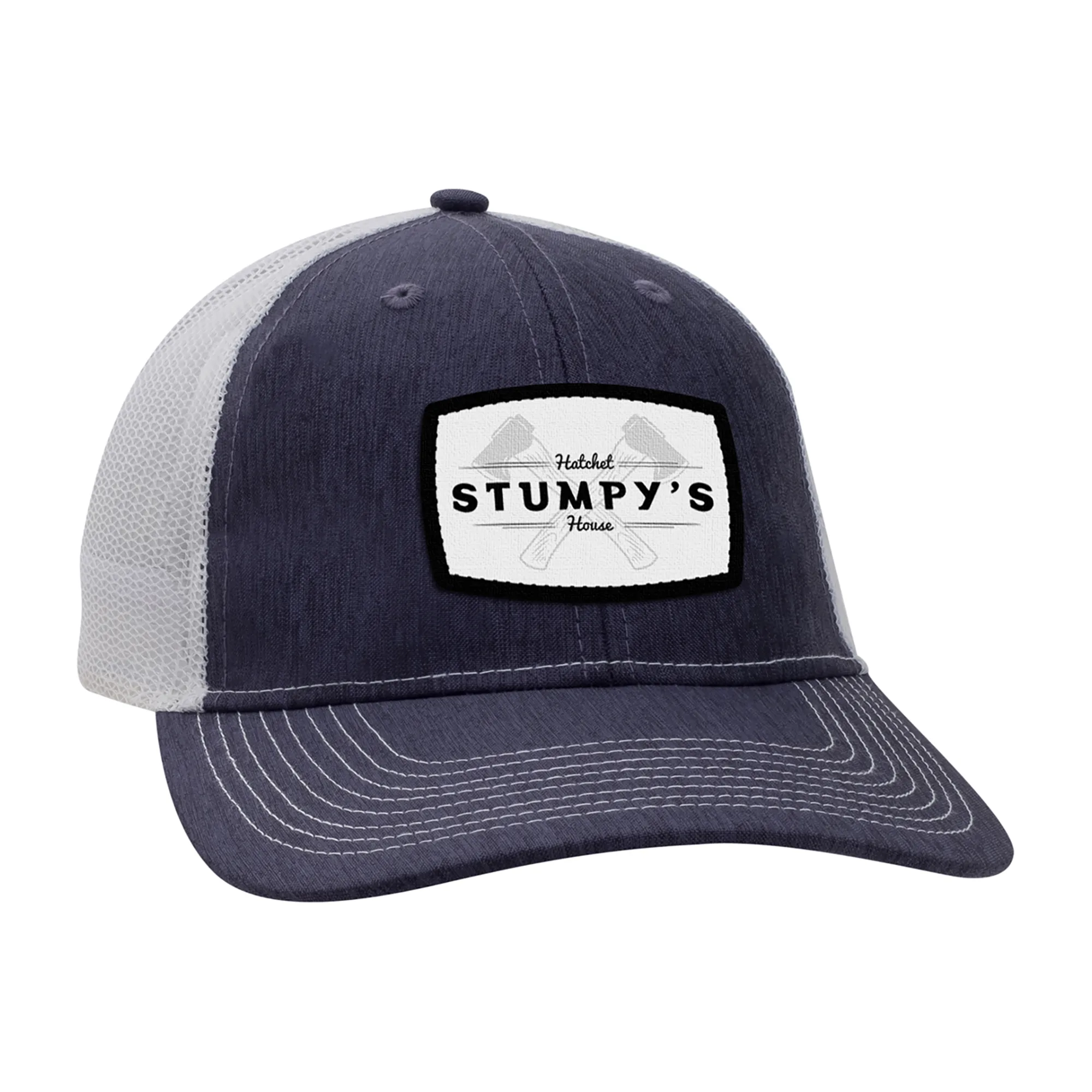 Ahead Brant Cap - Navy Linen-White