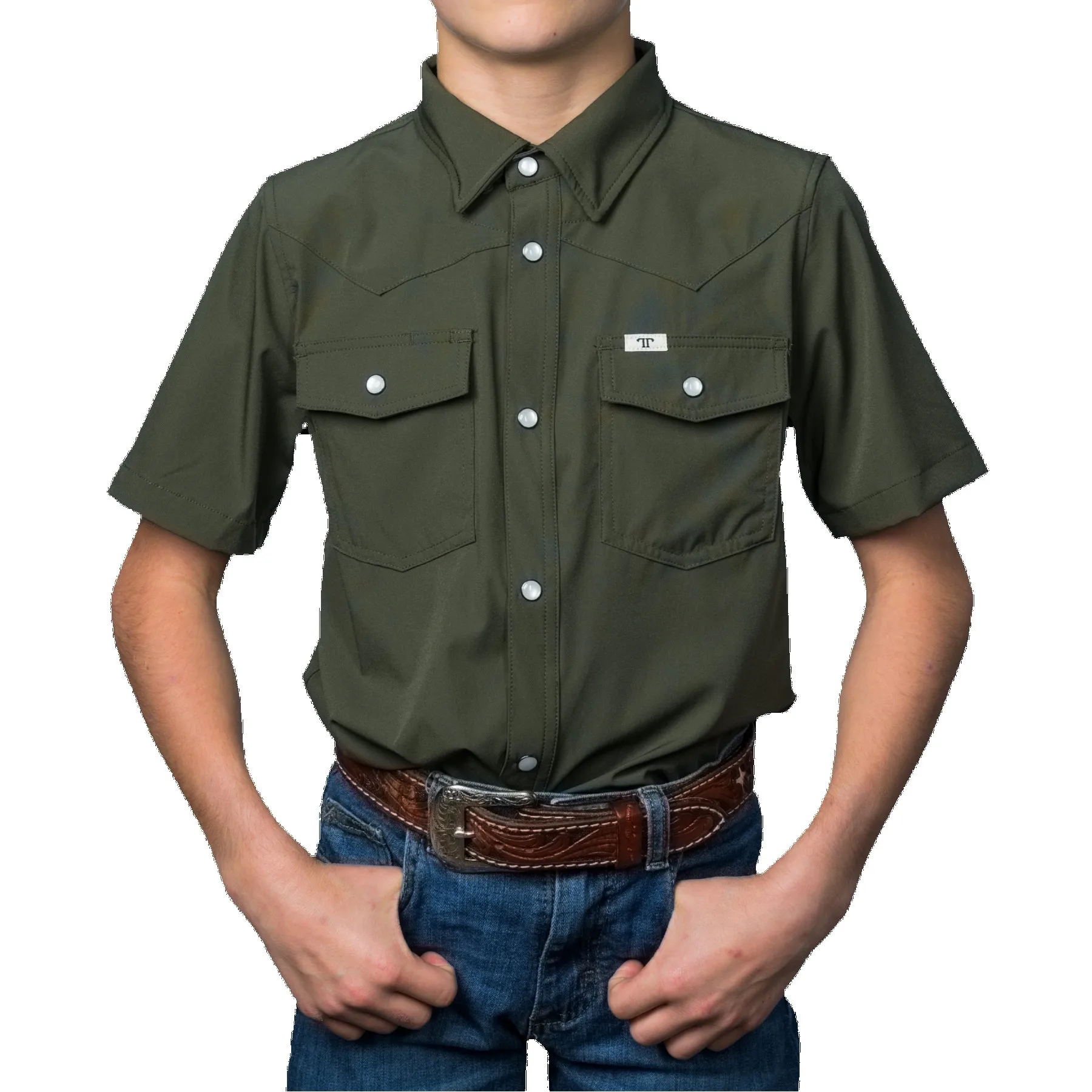 Youth Ferrell® Short Sleeve Snap Shirt view 6