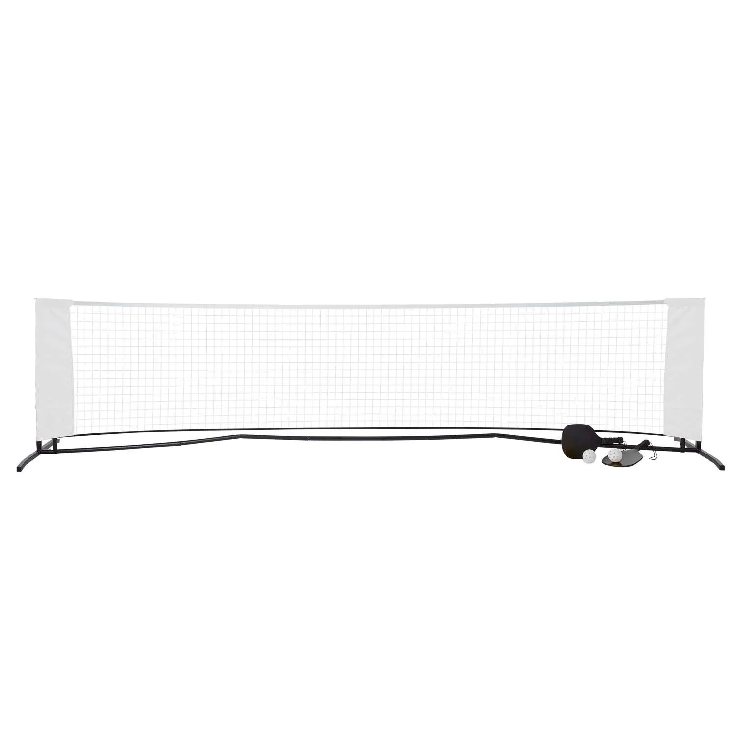 Pickleball Set with Net, Single-Sided Paddles view 2