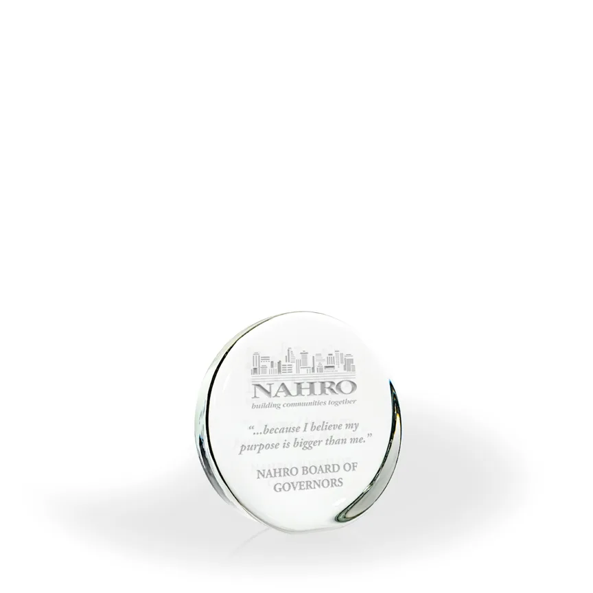 Ella Clear Glass Circle Award