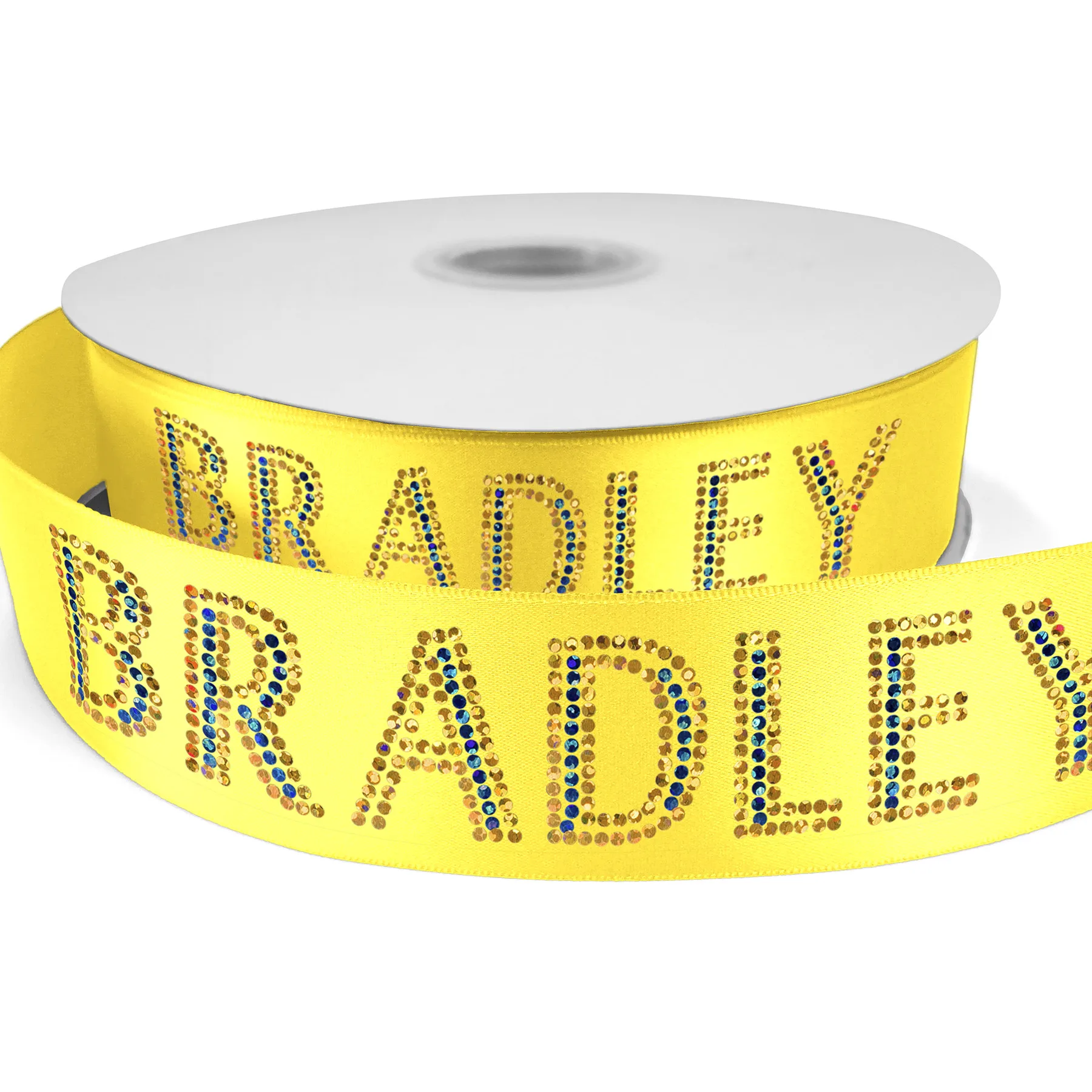 1 1/2" Bridal Satin Ribbon - 25yd Roll - Sparkle view 7