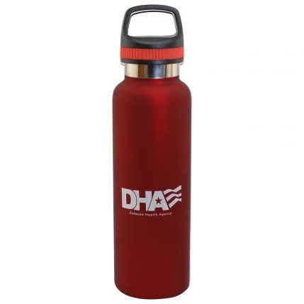 20 Oz. Satin Stainless Steel Insulated Vacuum Bottle w/Handle Lid view 4