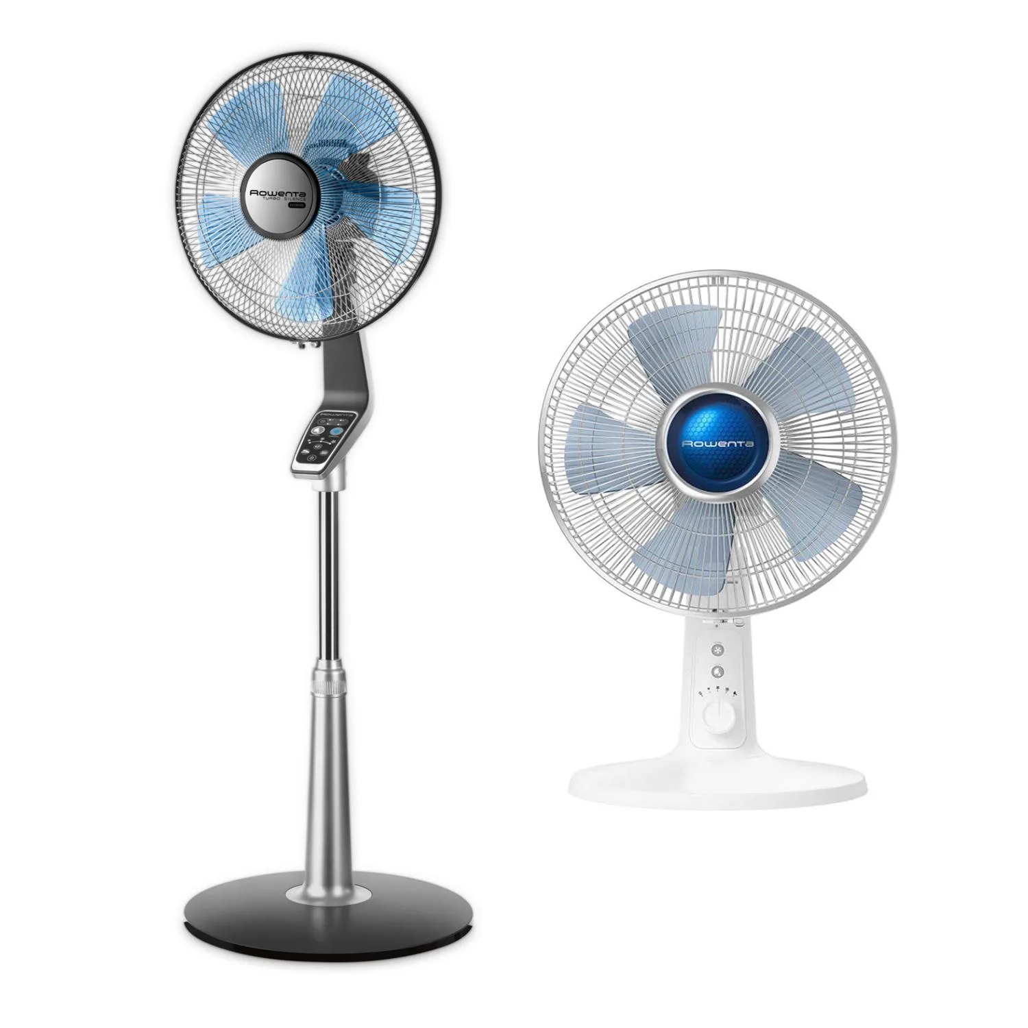 Rowenta Turbo Silence Extreme Stand Fan Plus Turbo Silence Extreme + Manual Desk Fan Package