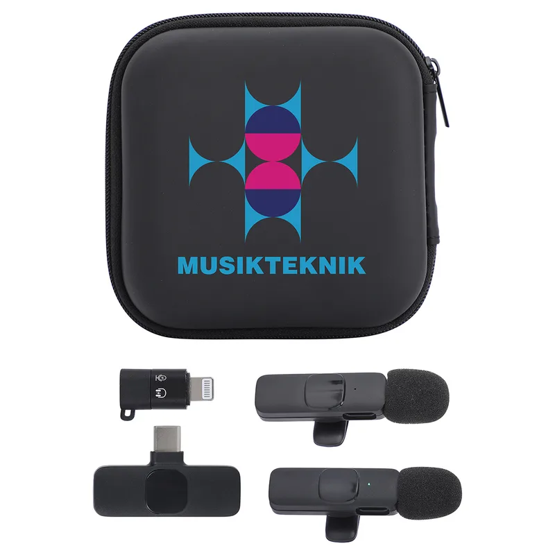 Center Stage Portable Wireless Lavalier Microphone - Set of 2