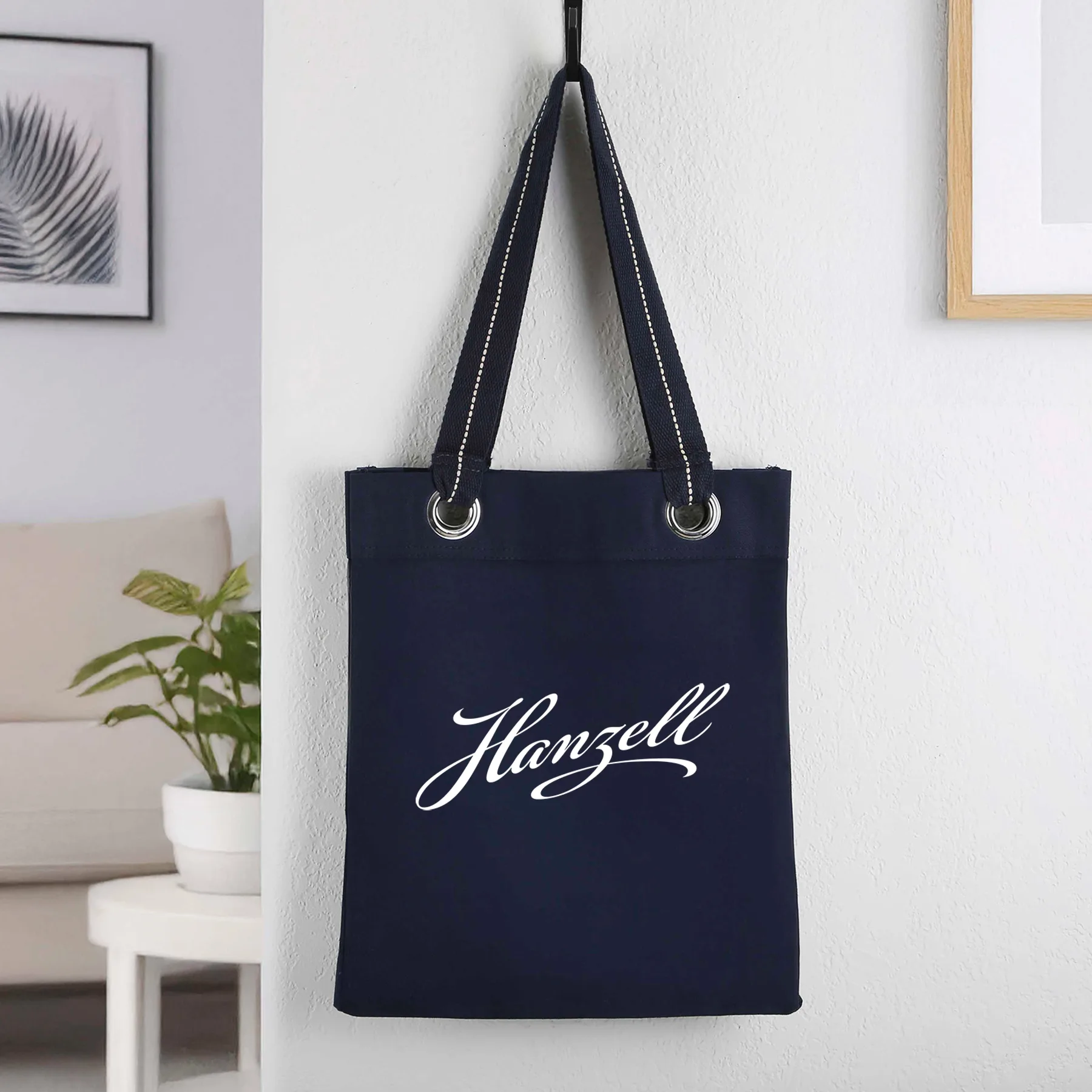 12 oz. Cotton Canvas Tote w/Large Grommets