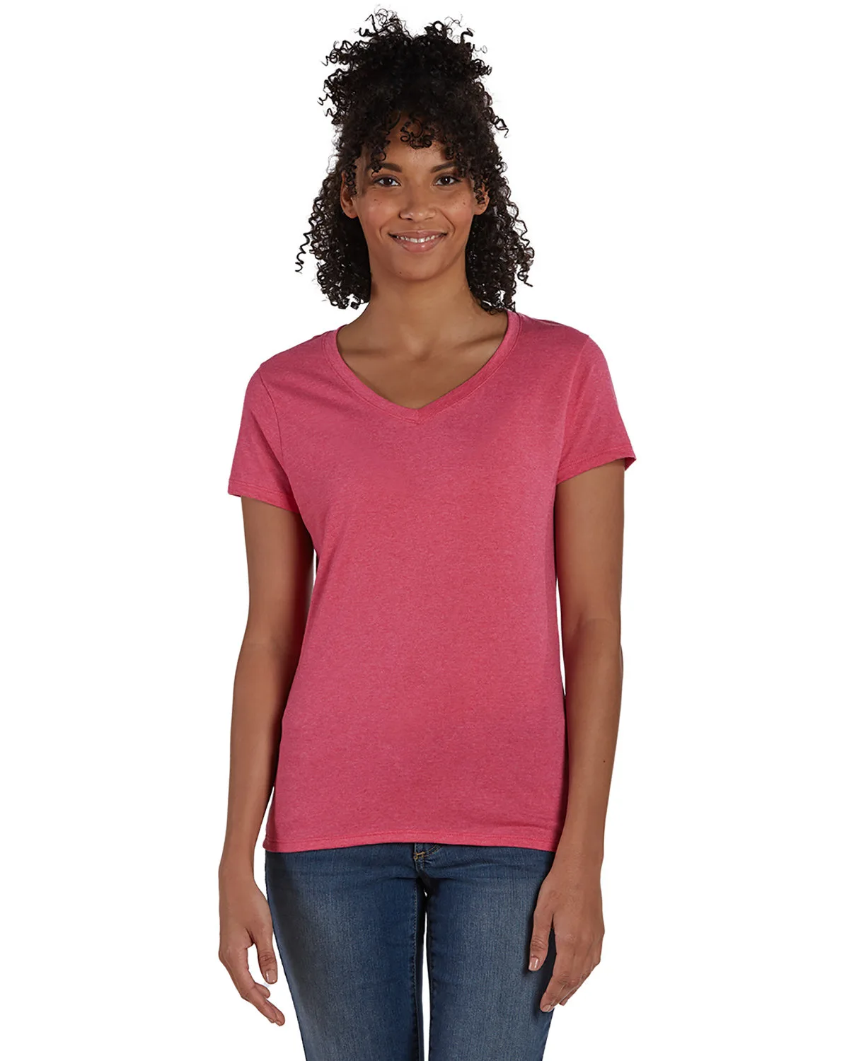 Hanes Printables Ladies' Perfect-T Triblend V-Neck T-shirt view 2