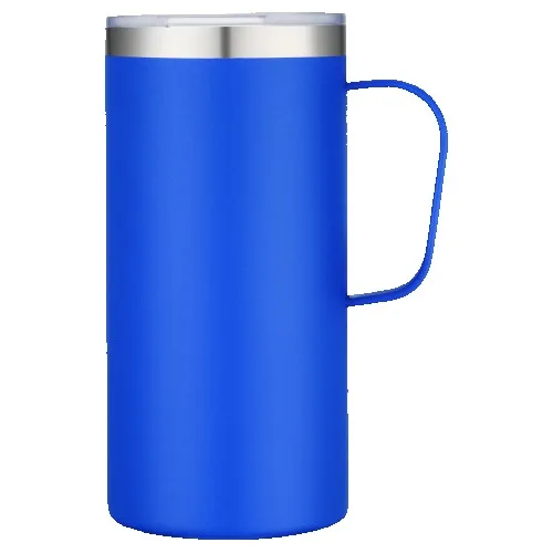 20oz double wall SS vacuum tall camping mug view 5