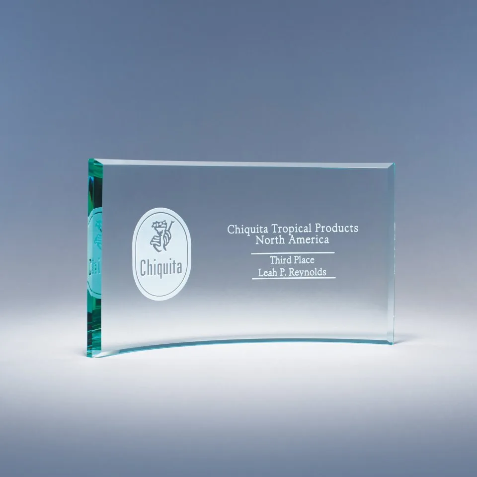 7" Jade Crystal Arc Award