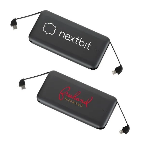 Volt UL Listed 10000 mAh Built-in Cable Powerbank