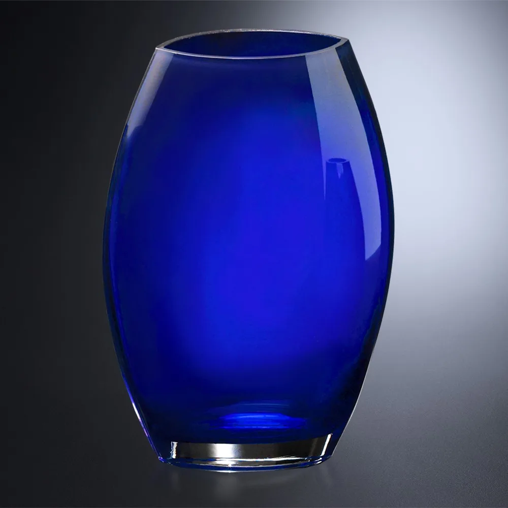 Cobalt Oval Vase 12" view 2