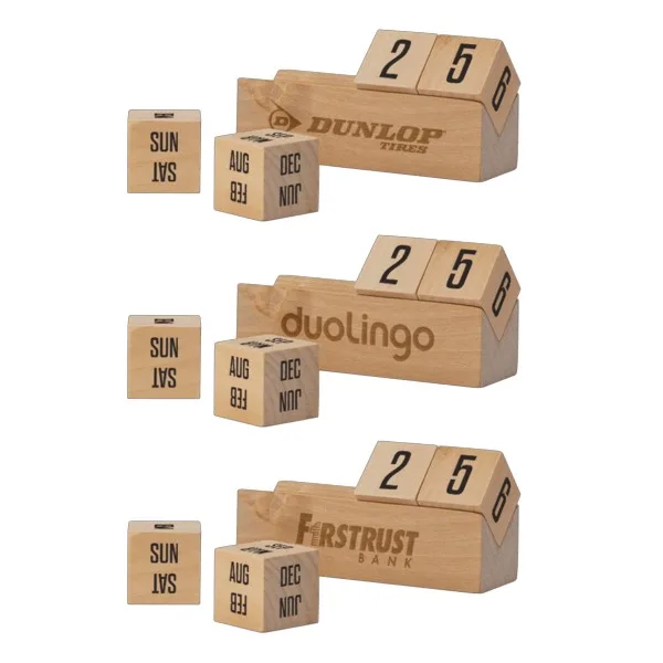 Boa 4" Laser Engraved Wooden Perpetual Calendar