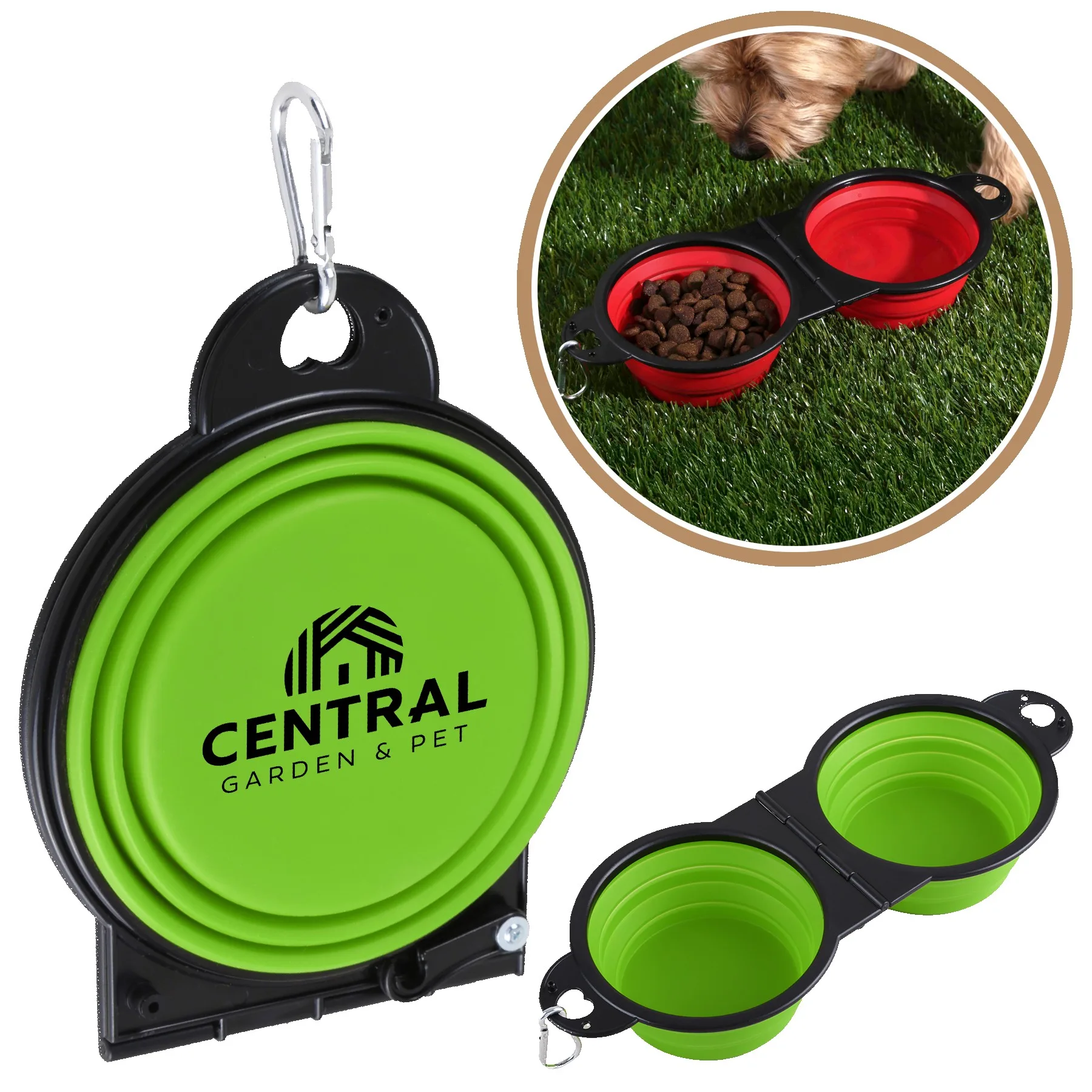 Dual Collapsible Pet Bowl view 5