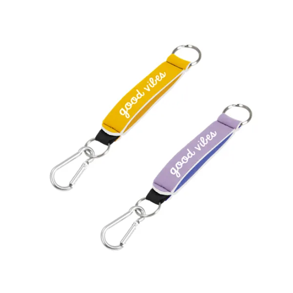 Wrist Strap Key Holder w/Carabiner Clip & 2 Key Rings view 3