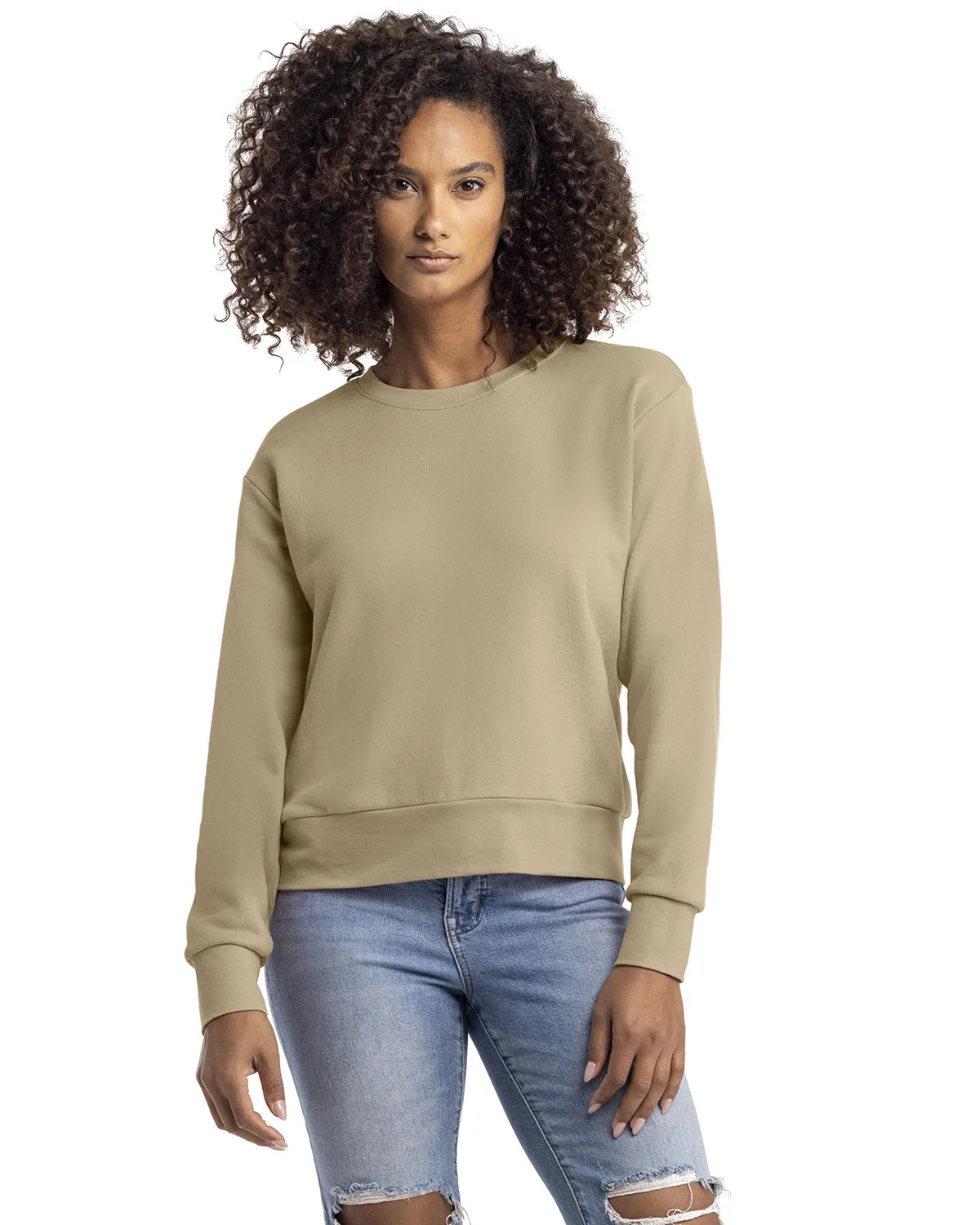 NEXT LEVEL APPAREL Ladies' Laguna Sueded Sweatshirt view 7