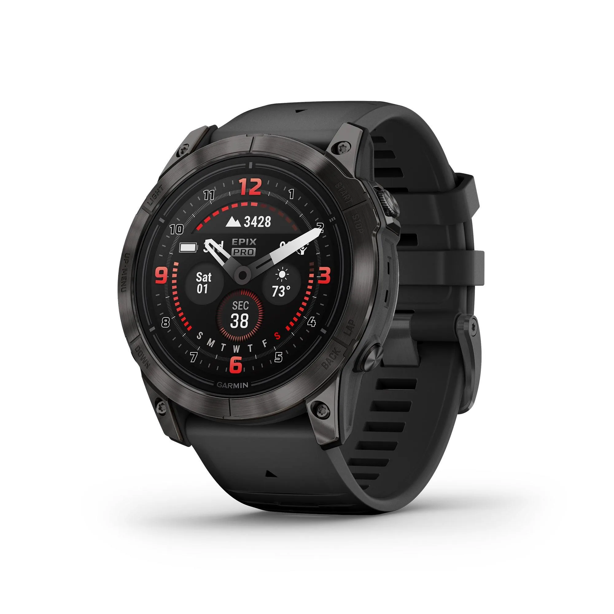 Garmin® Epix Pro (Gen 2) 51Mm Smartwatch Sapphire Ed Carbon Gray W/ Black Band