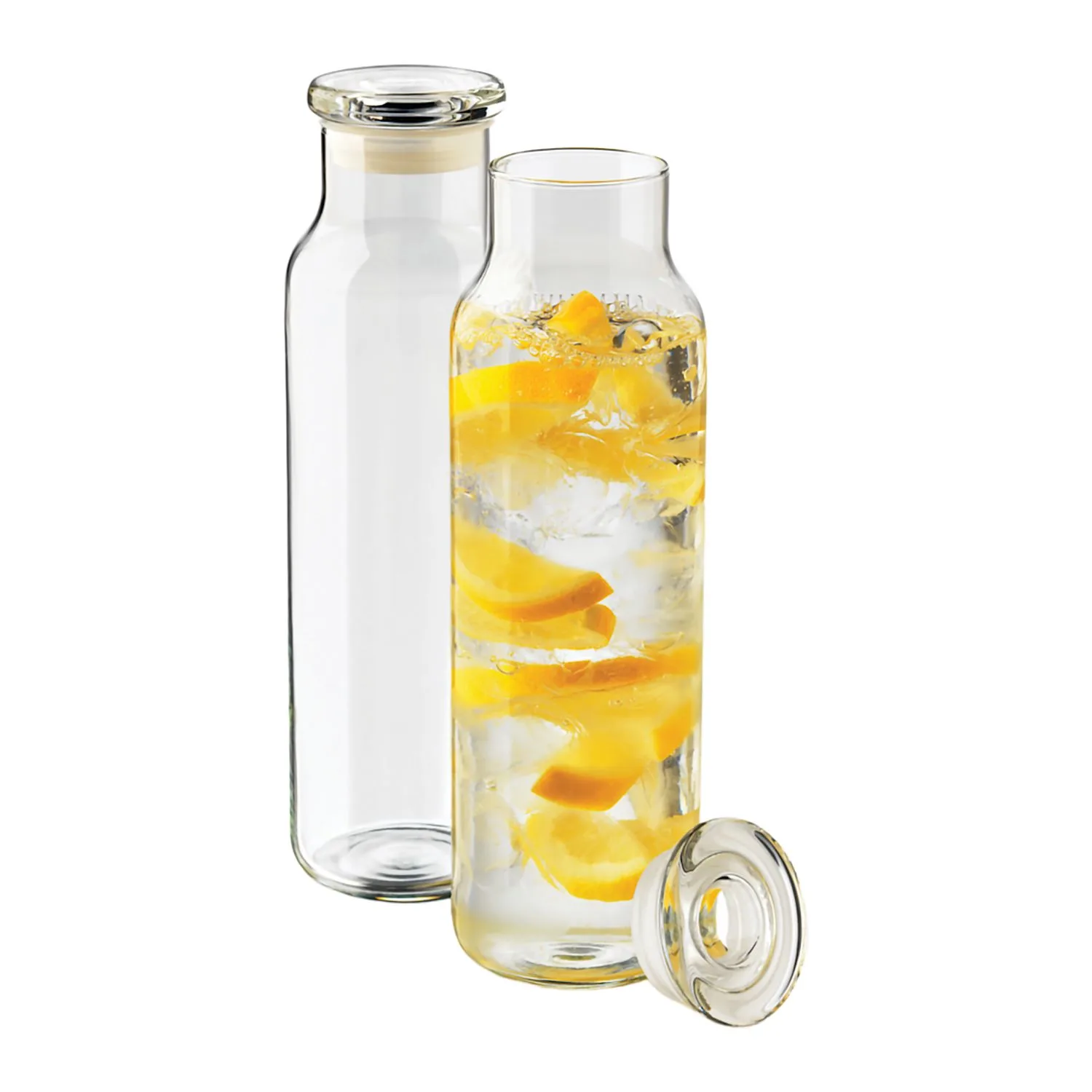 Libbey 24 oz Glass Water Bottle with Press-On Lid view 4