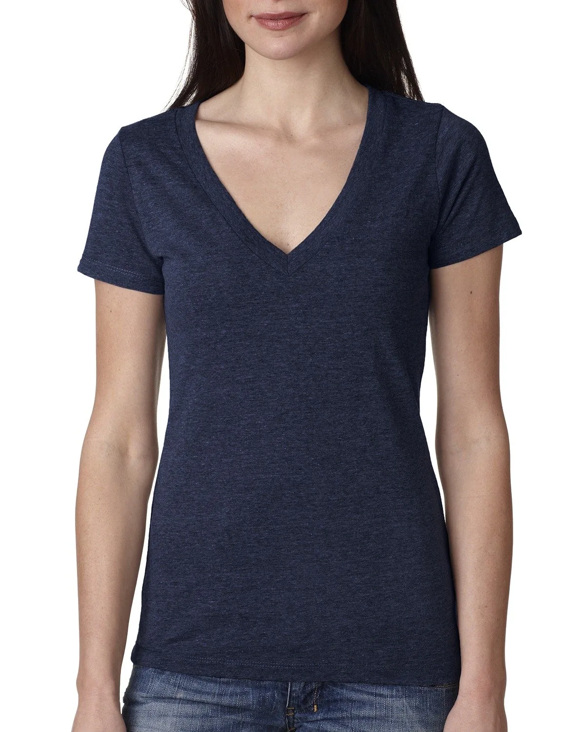 NEXT LEVEL APPAREL Ladies' Triblend Deep V view 3