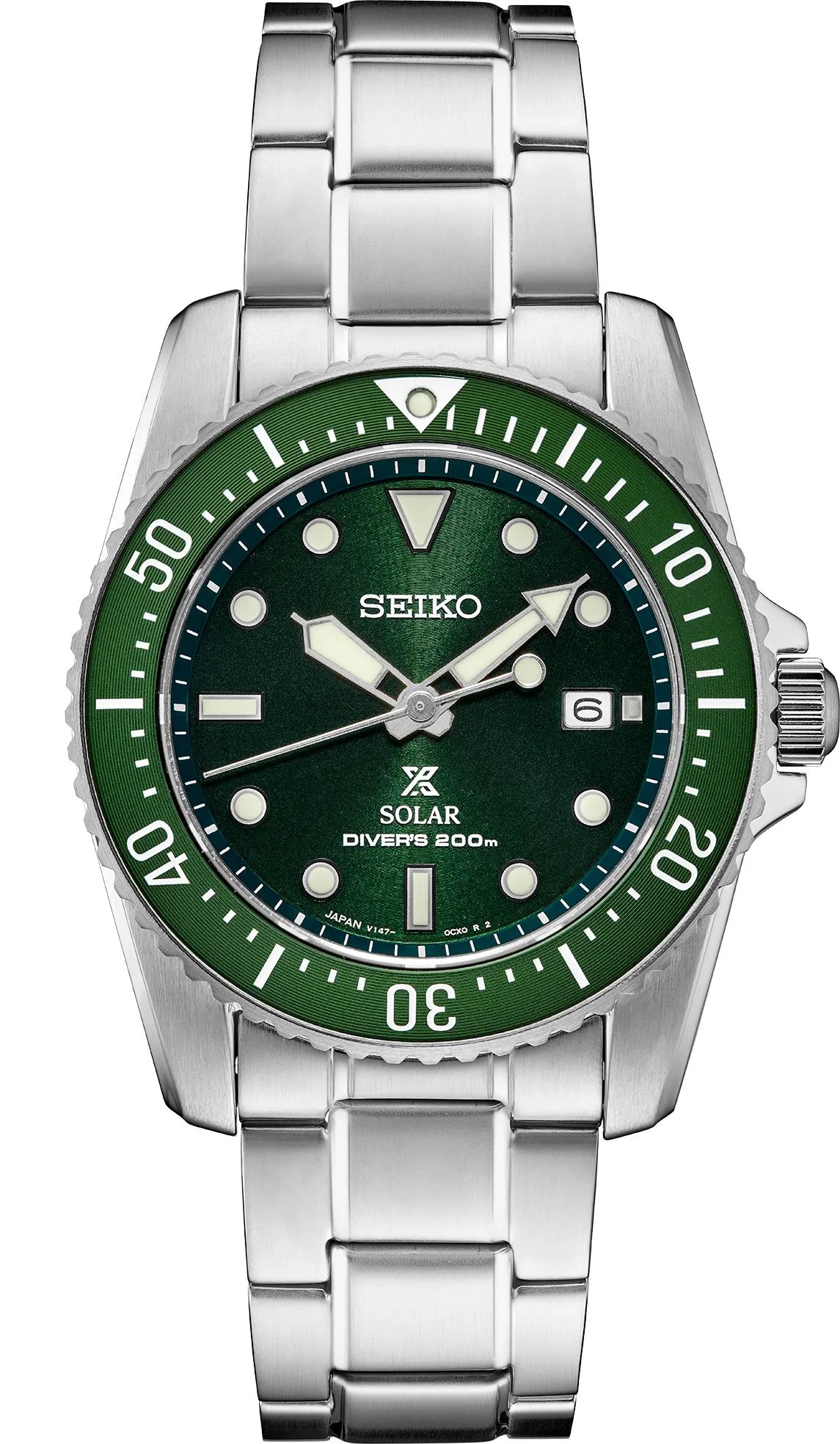Seiko Watch Prospex Solar Diver Green Dial