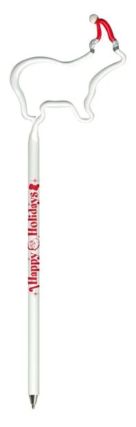 Polar Bear with Santa Hat Multi-Color Inkbend Standard, Bent Pen