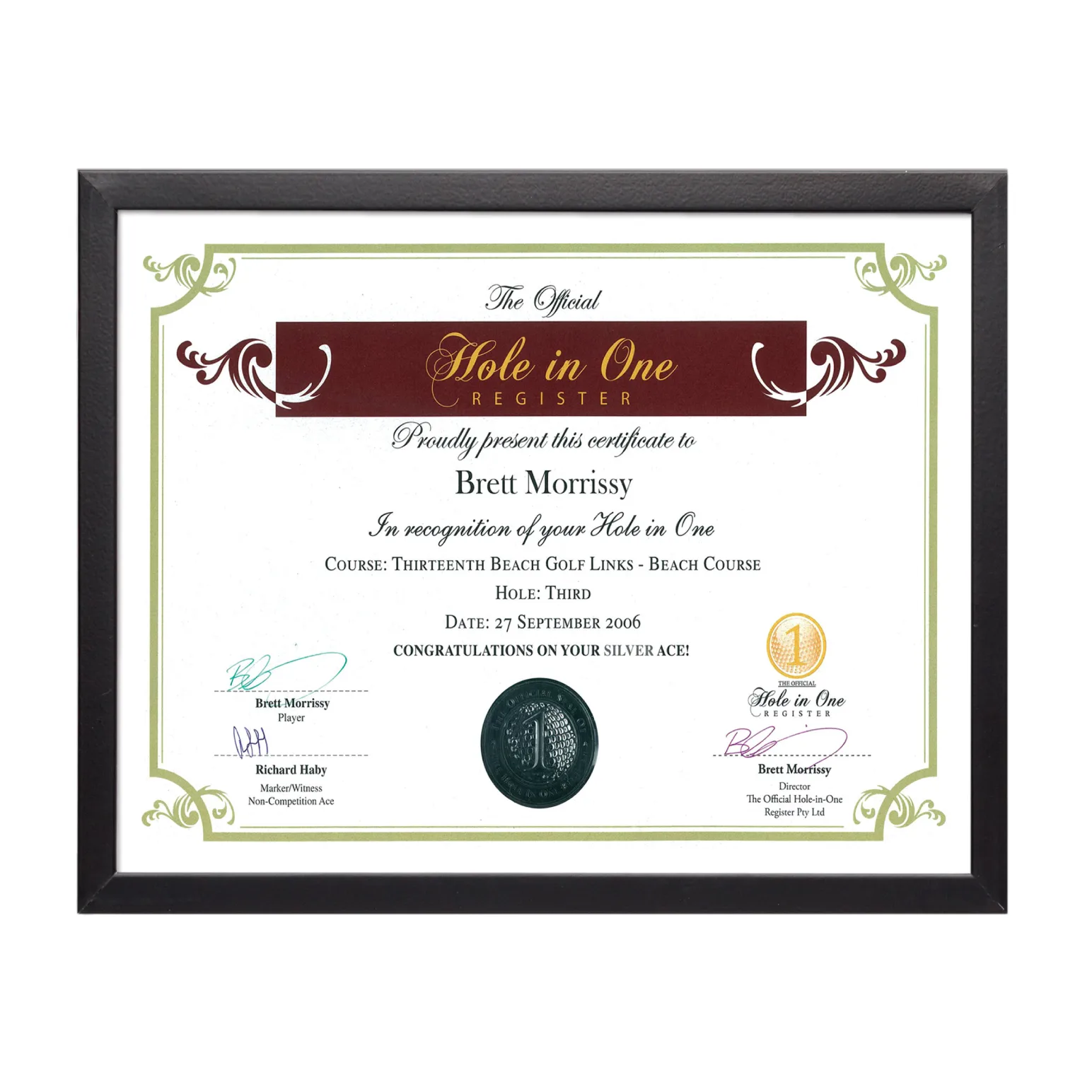 Acacia Certificate Holder — Acacia Certificate Holder
