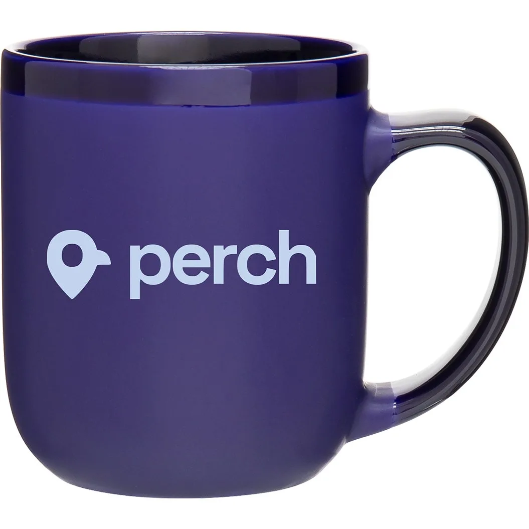 16 oz Modelo Ceramic Mug (Matte Cobalt Blue/Glossy Cobalt Blue)