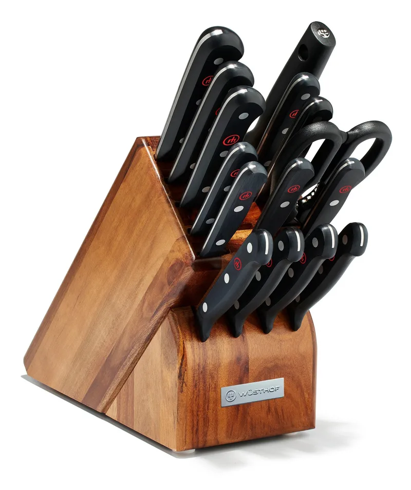 Wusthof Gourmet 16Pc Knife Block Set Acacia