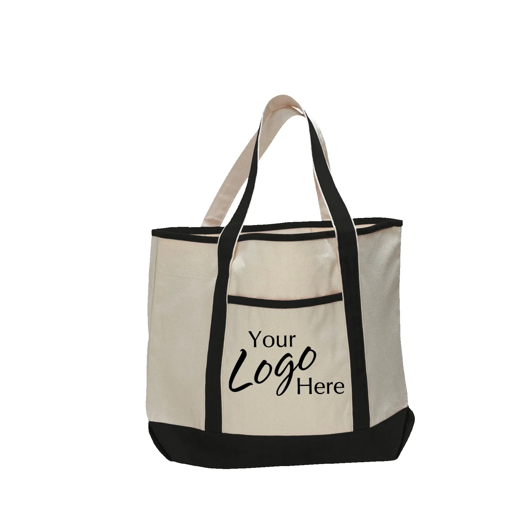 Large Canvas Deluxe Tote Bag w/6" Gusset (22"x16"x6")