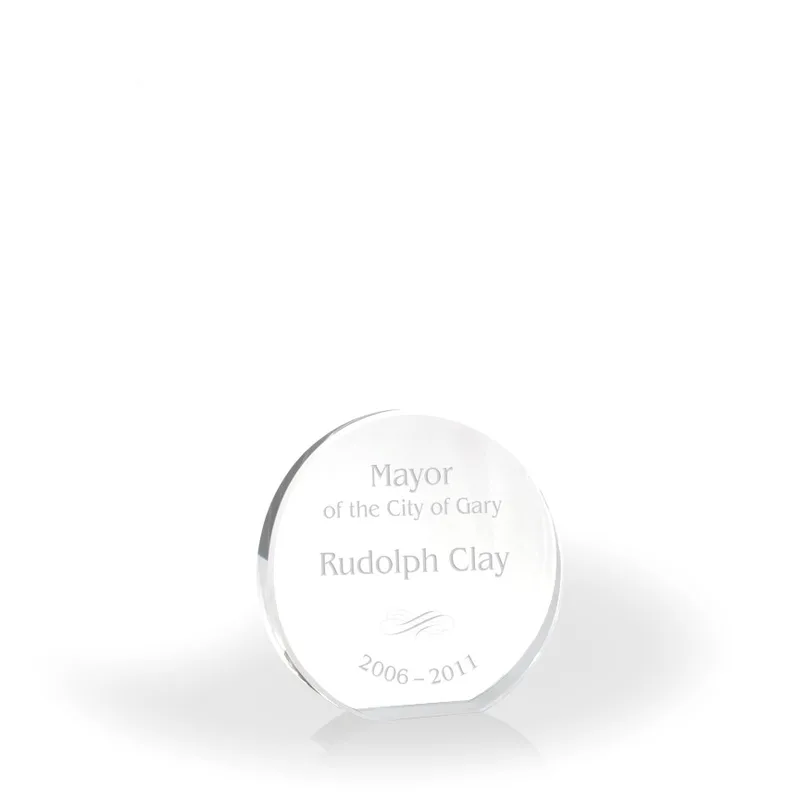 Halo Beveled Crystal Circle, Medium