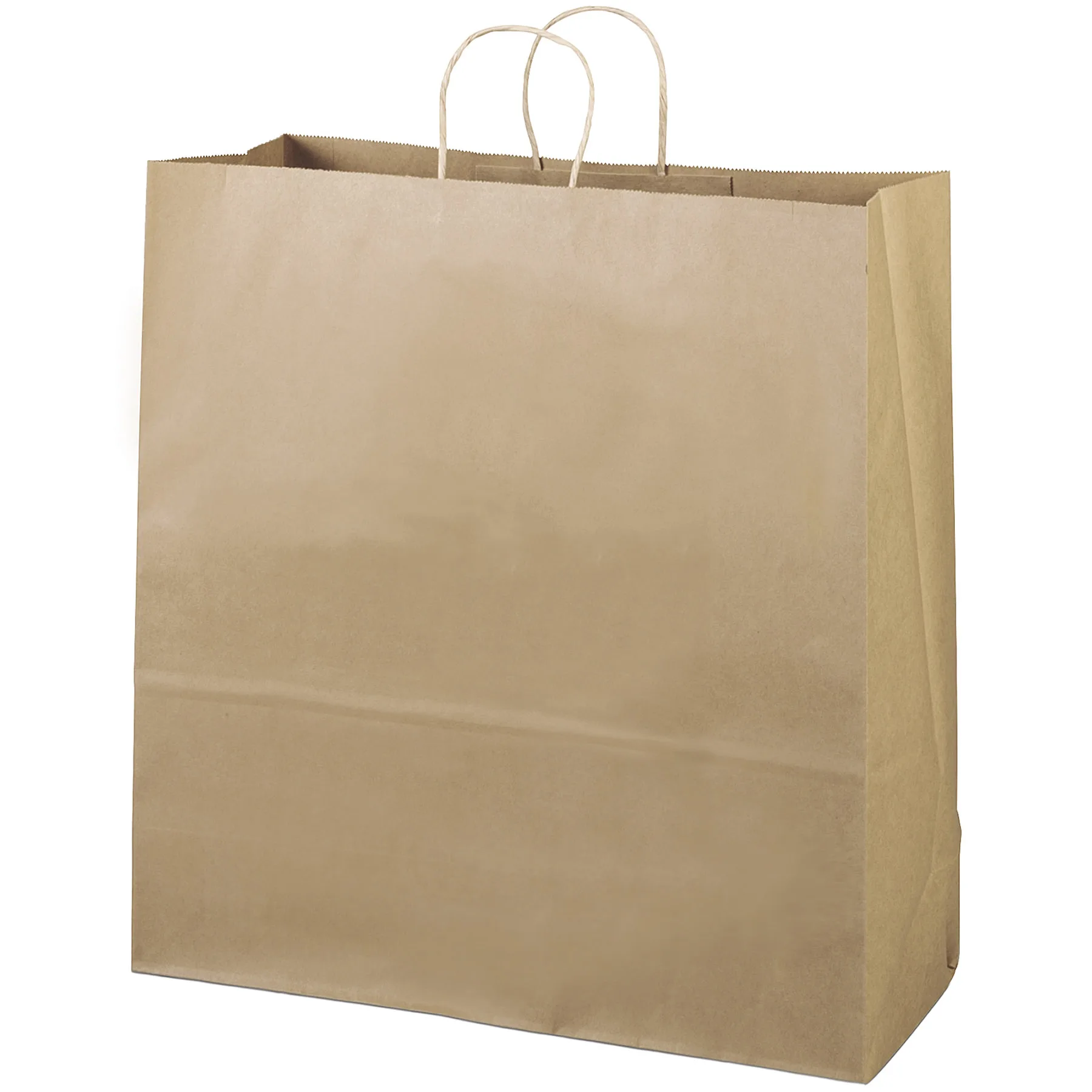 Eco Duke - Kraft-Brown Shopper - Flexo Ink Print (18" x 7" x 18 3/4") view 2