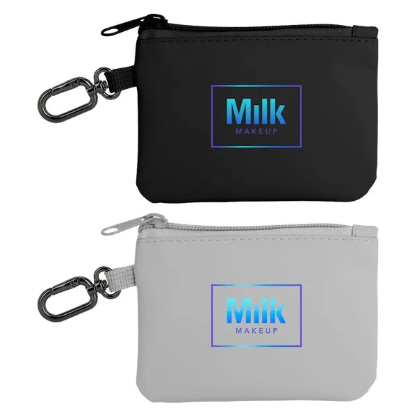 Benton Rectangle Recycled PU Zip Pouch view 2