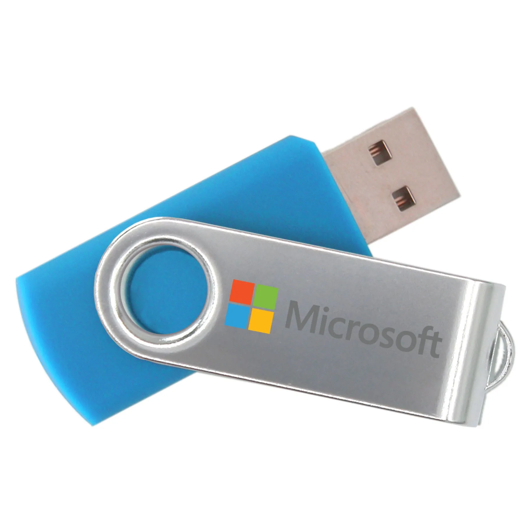 iClick® 3.0 Silver Swivel USB Flash Drive 8GB view 2