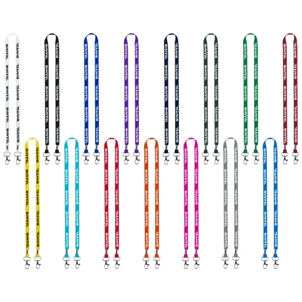 IMPORT Rush 1/2" Polyester 2-Ended Lanyard with Dual Silver Metal Crimp & Split-Ring view 2