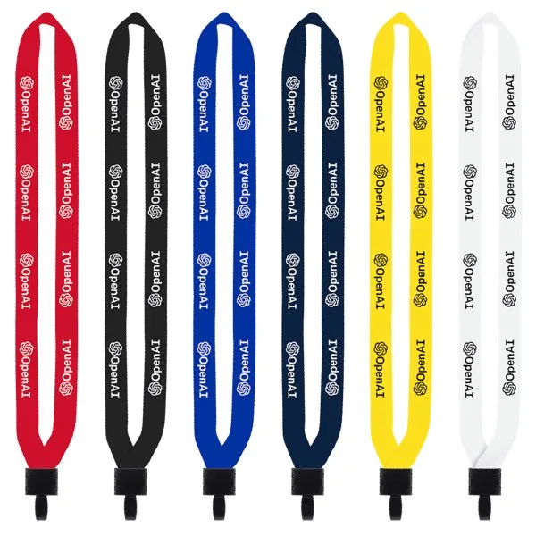 3/4" Polyester Lanyard with Non-Swivel Plastic Hook view 2