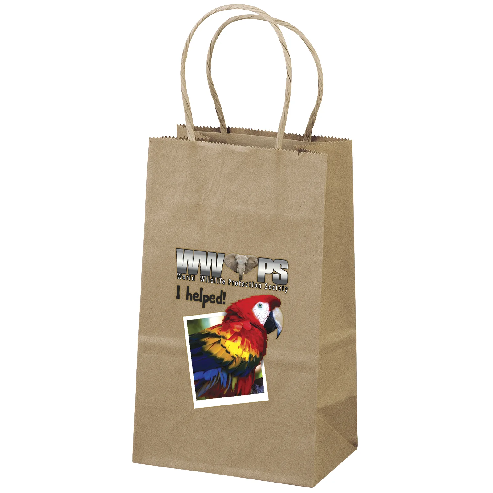 Eco Pup Kraft-Brown Shopper - ColorVista (5 1/2" x 3 1/2" x 8")