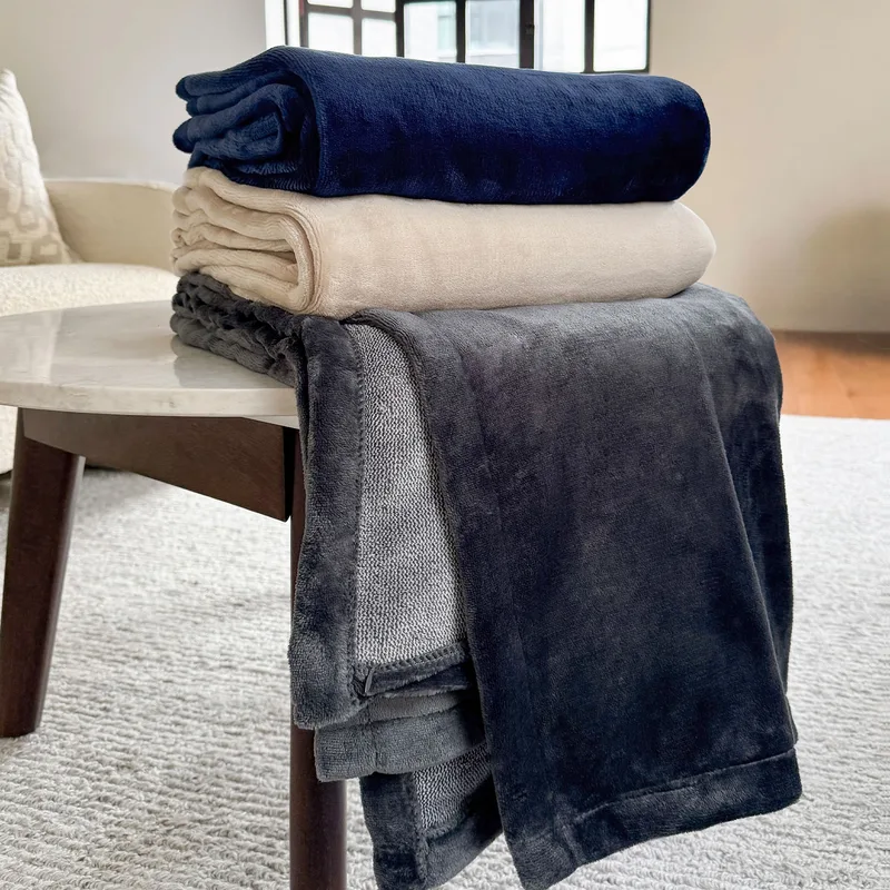 Heathered Velura Throw (Embroidery)