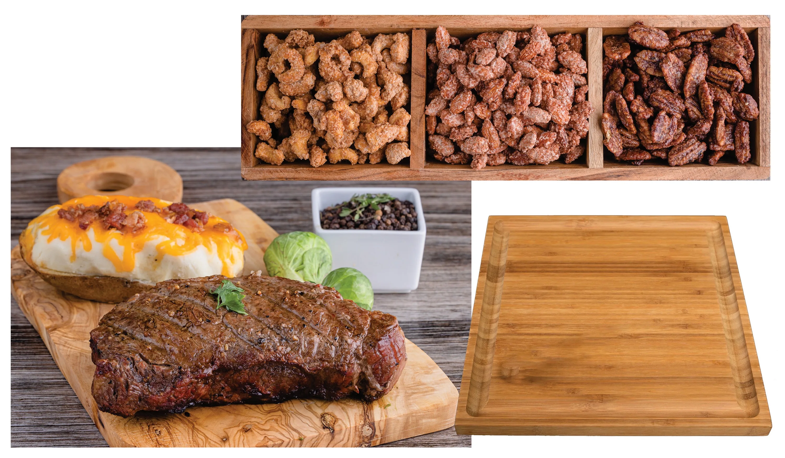 Echo Valley Meats - NY Strip & Twice Baked Potato w/Nut Trio view 2