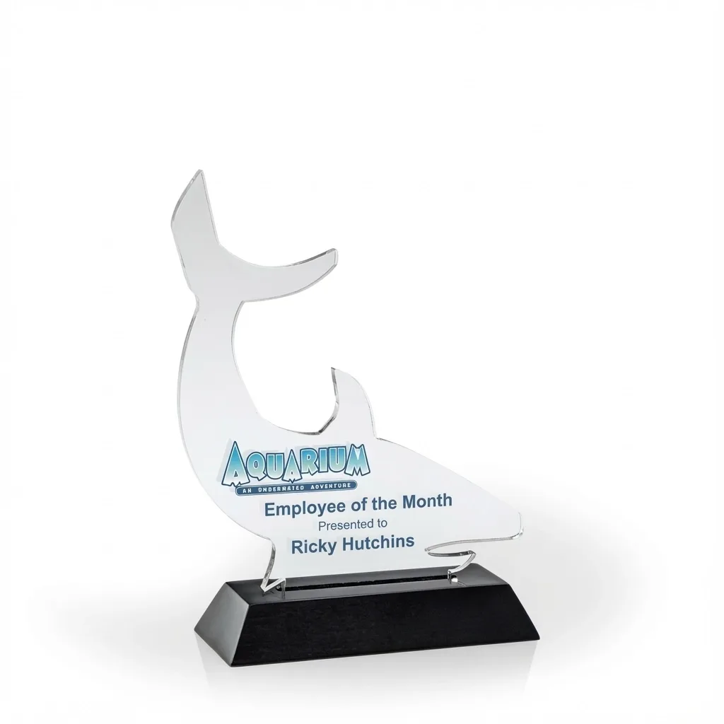 Sales Shark Award with Black Wood Base view 3
