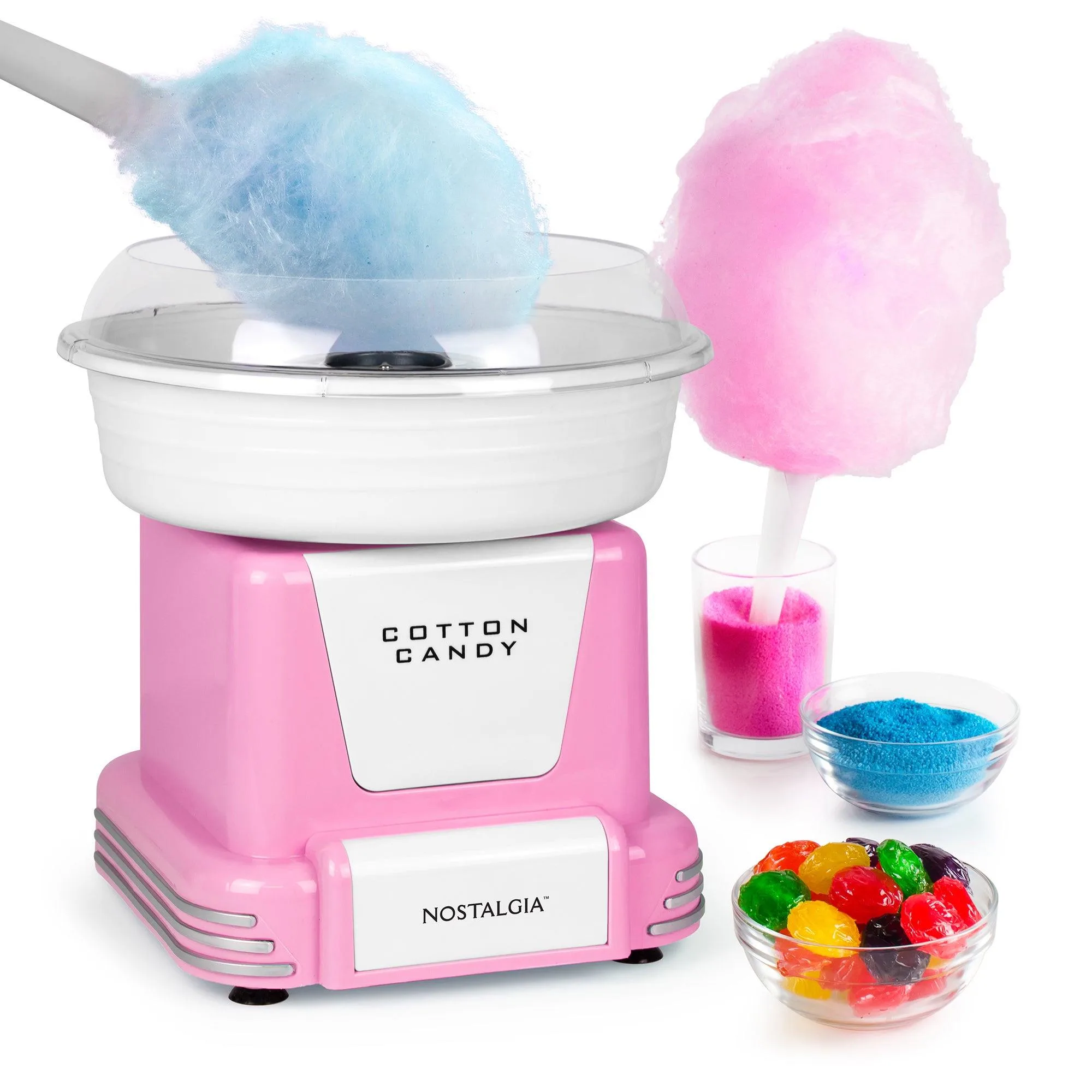 Nostalgia Hard & Sugar-Free Cotton Candy Maker Pink