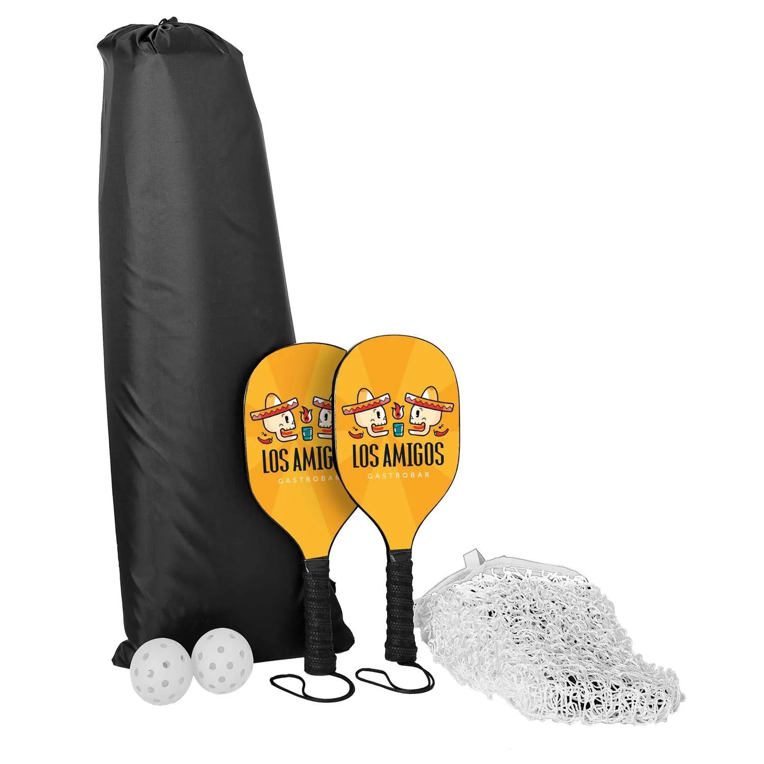 Pickleball Set with Net, Single-Sided Paddles view 7