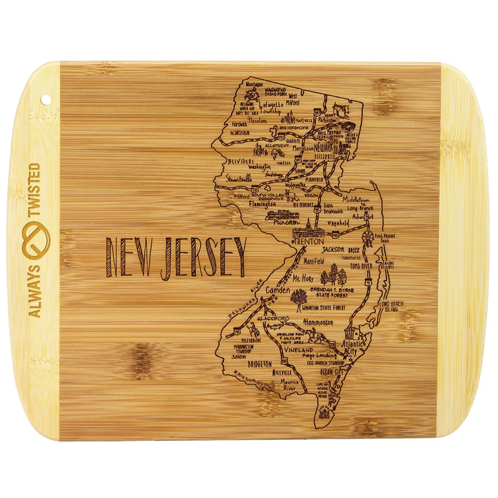 A Slice of Life New Jersey Serving & Cutting Board
