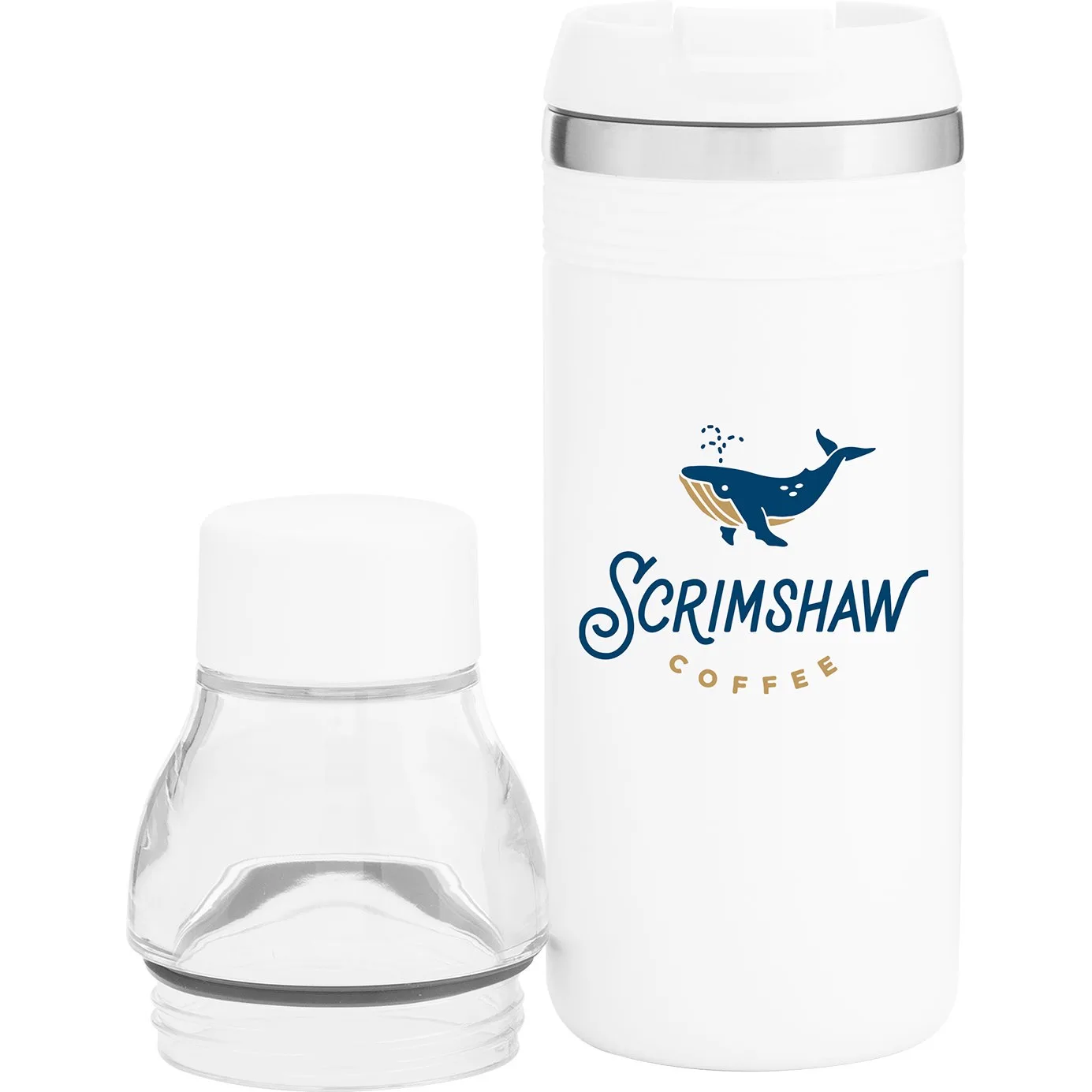 16.9 oz h2go Orion Travel Tumbler Water Bottle (Matte White)