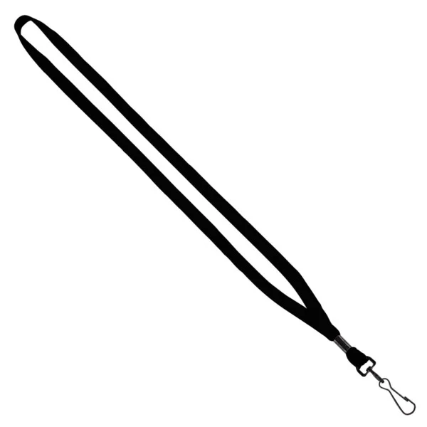 1/2" Cotton Lanyard with Metal Crimp & Swivel Snap Hook