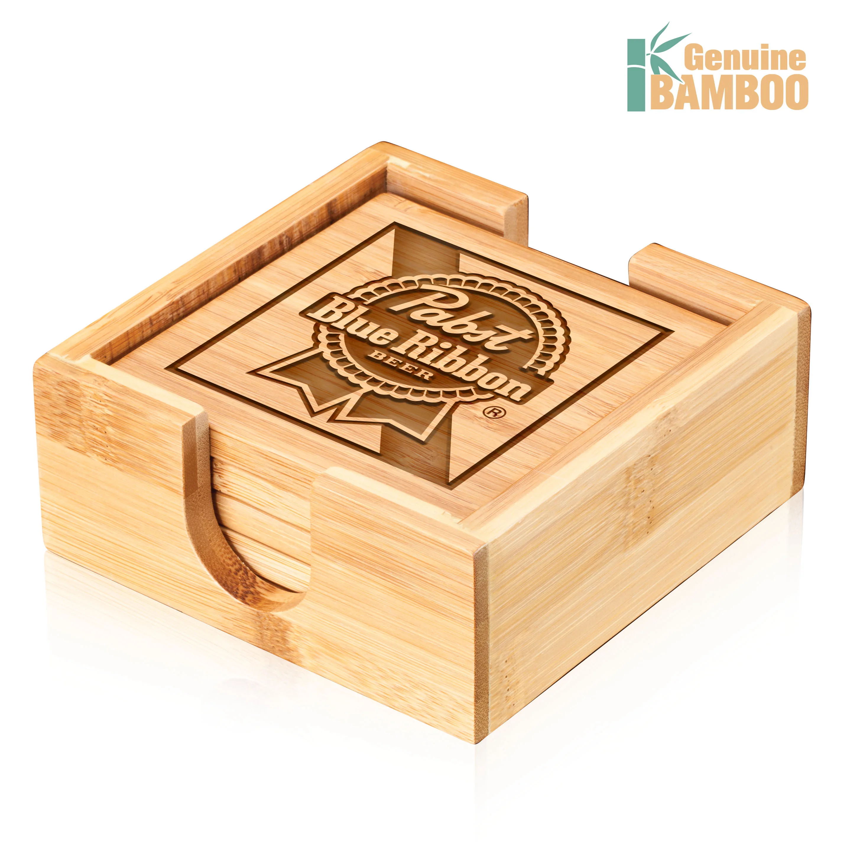 Fairfax Bamboo Coasters Set — Fairfax Bamboo Coasters Set