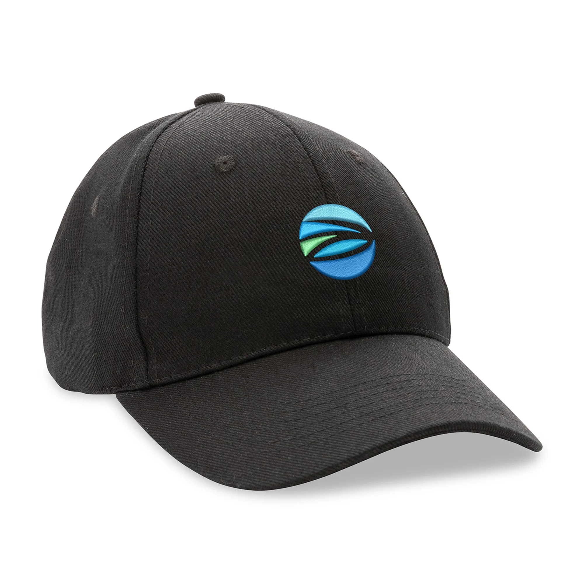 Impact 6 Panel 280gr Recycled Cotton Cap with AWARE™ - Black
