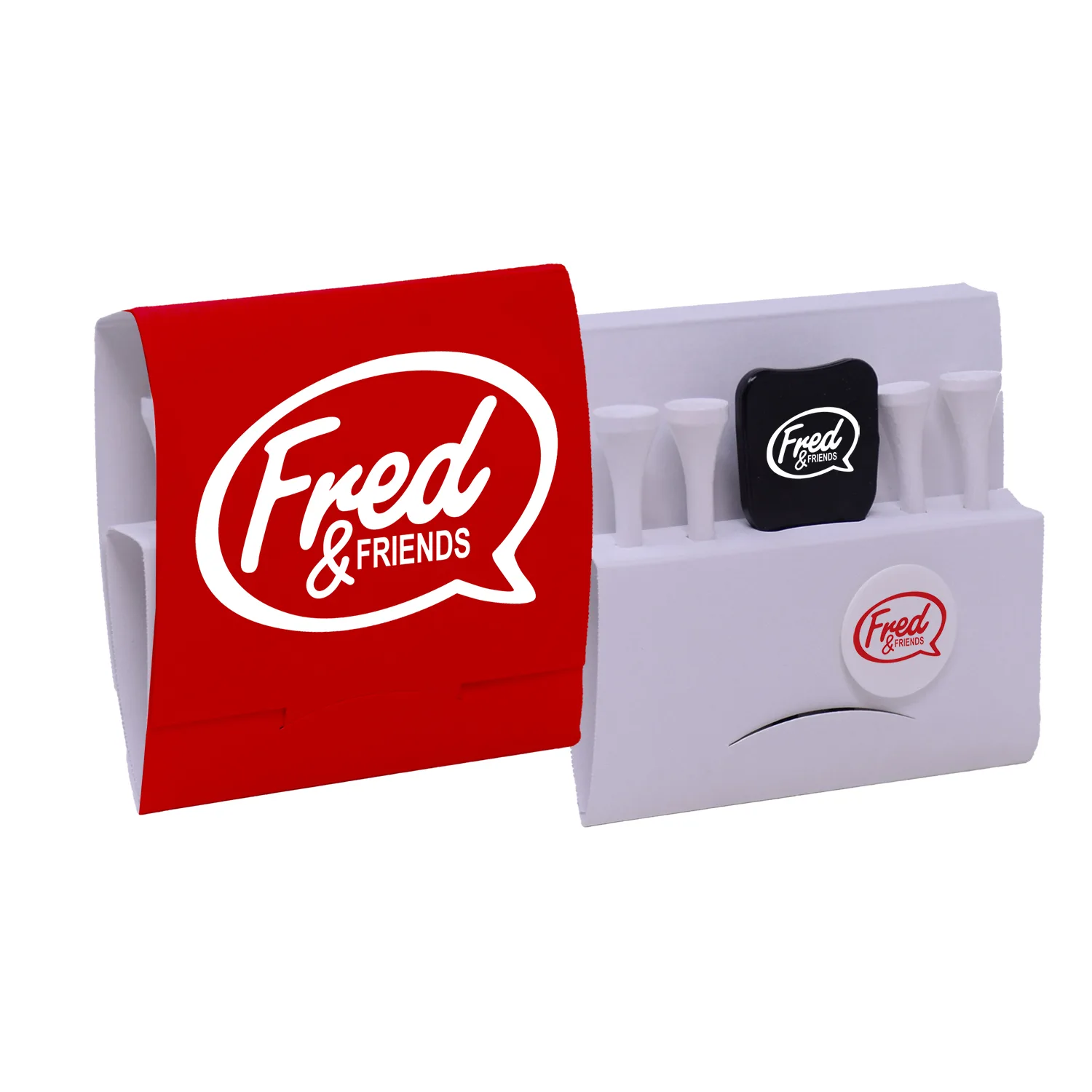 Matchbook Golf Tee Holder with Divot Tool & Ball Marker