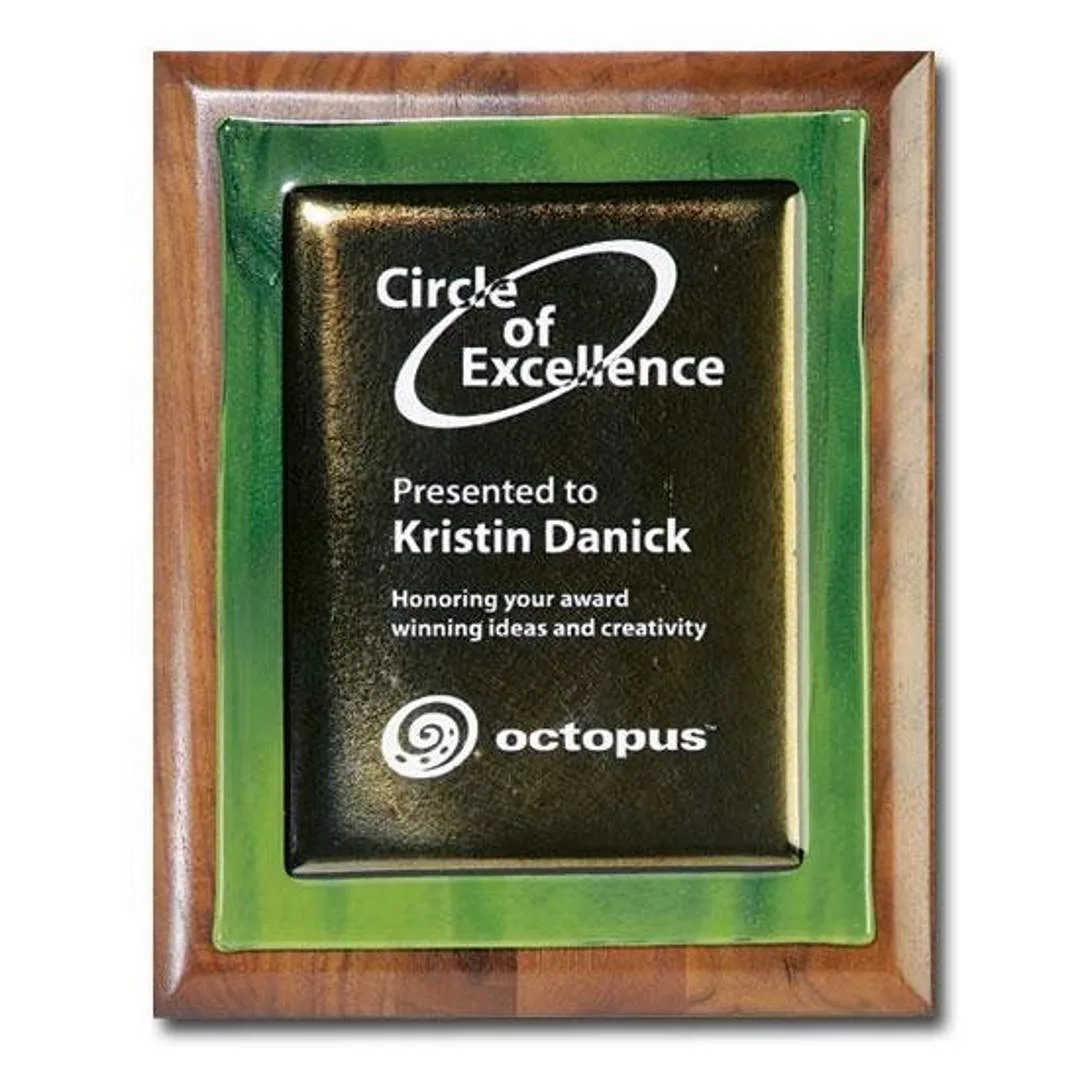 Metallic Fusion Plaque - Walnut — Metallic Fusion Plaque - Walnut