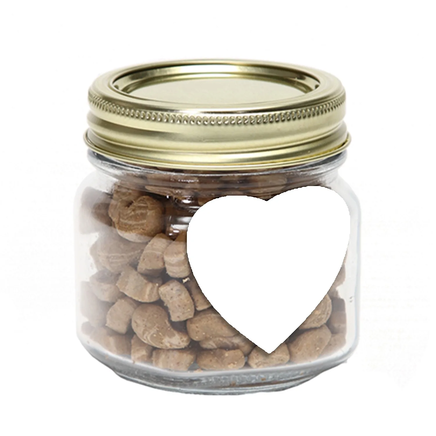 Pint Jar with Large Heart Magnet Pet Fill view 2