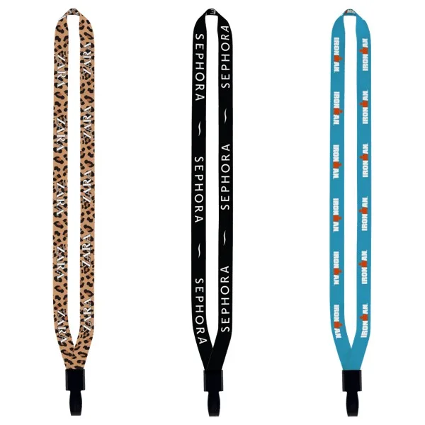 1/2" Dye-Sublimation Lanyard with Non-Swivel Plastic Hook view 2