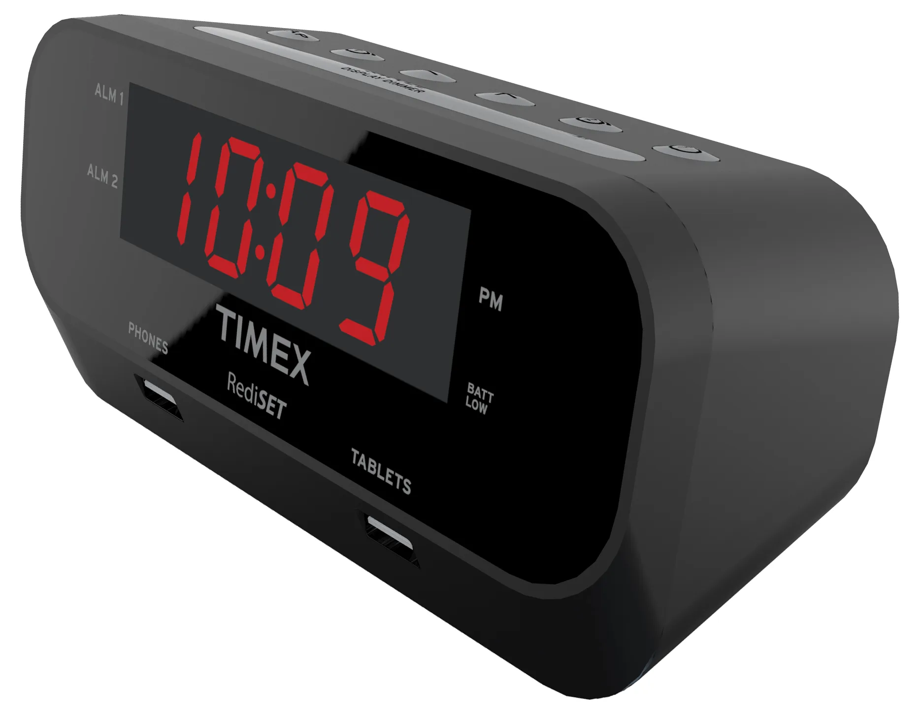 Timex RediSet Dual Alarm Clock w/Dual USB Charging
